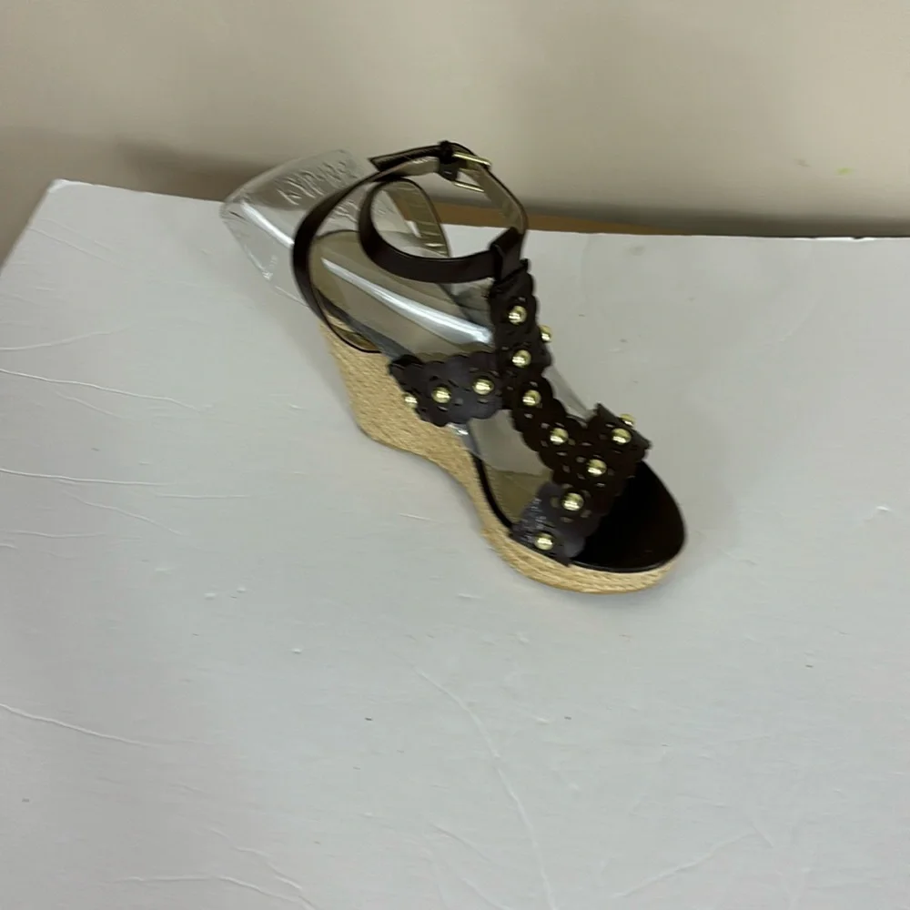 Cato Studded Platform Wedge Espadrille Sandals Size 8M